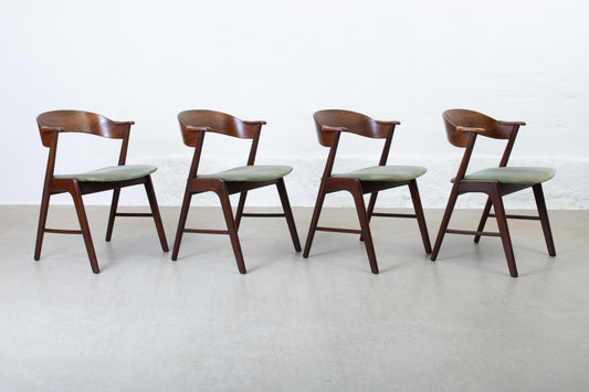 1950s set of four 'KS 21' dining chairs in rosewood + teak