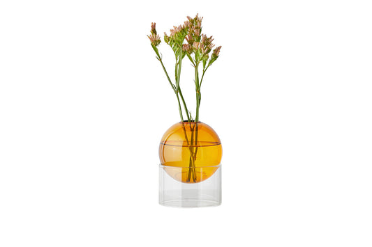 Standing flower bubble by Studio About - Low tube/Amber