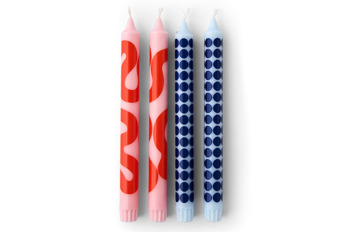 Graphic candles by Studio About - Rose/Light Blue