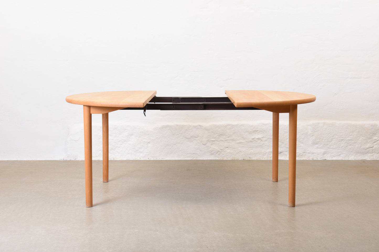 1980s extending dining table in beech