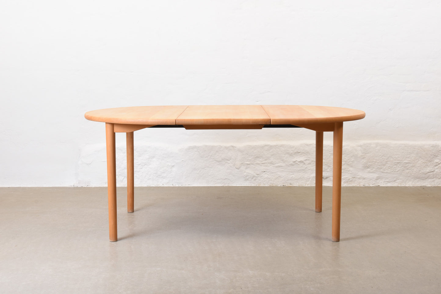 1980s extending dining table in beech
