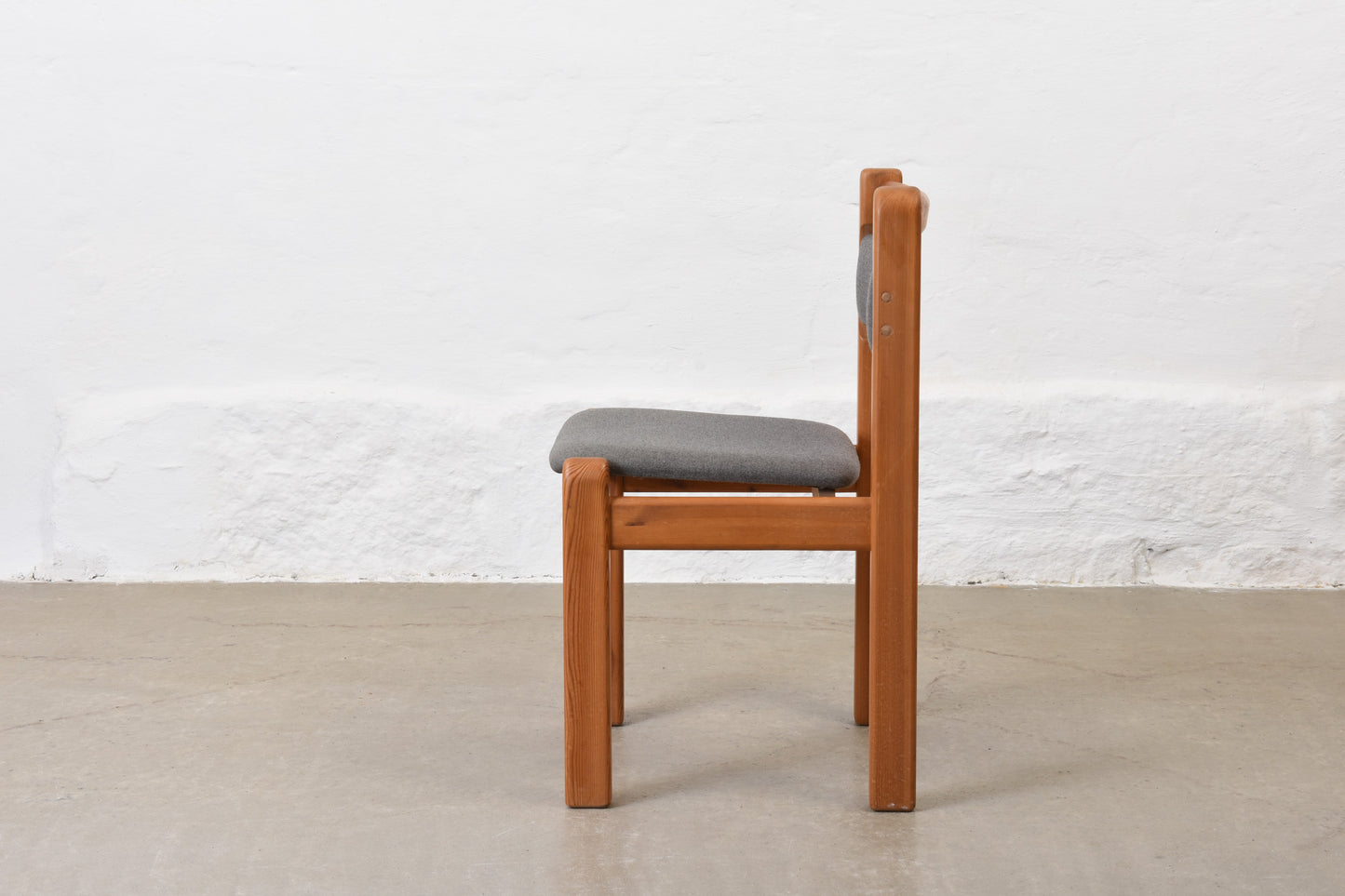 1970s set of four pine chairs by Thorsø