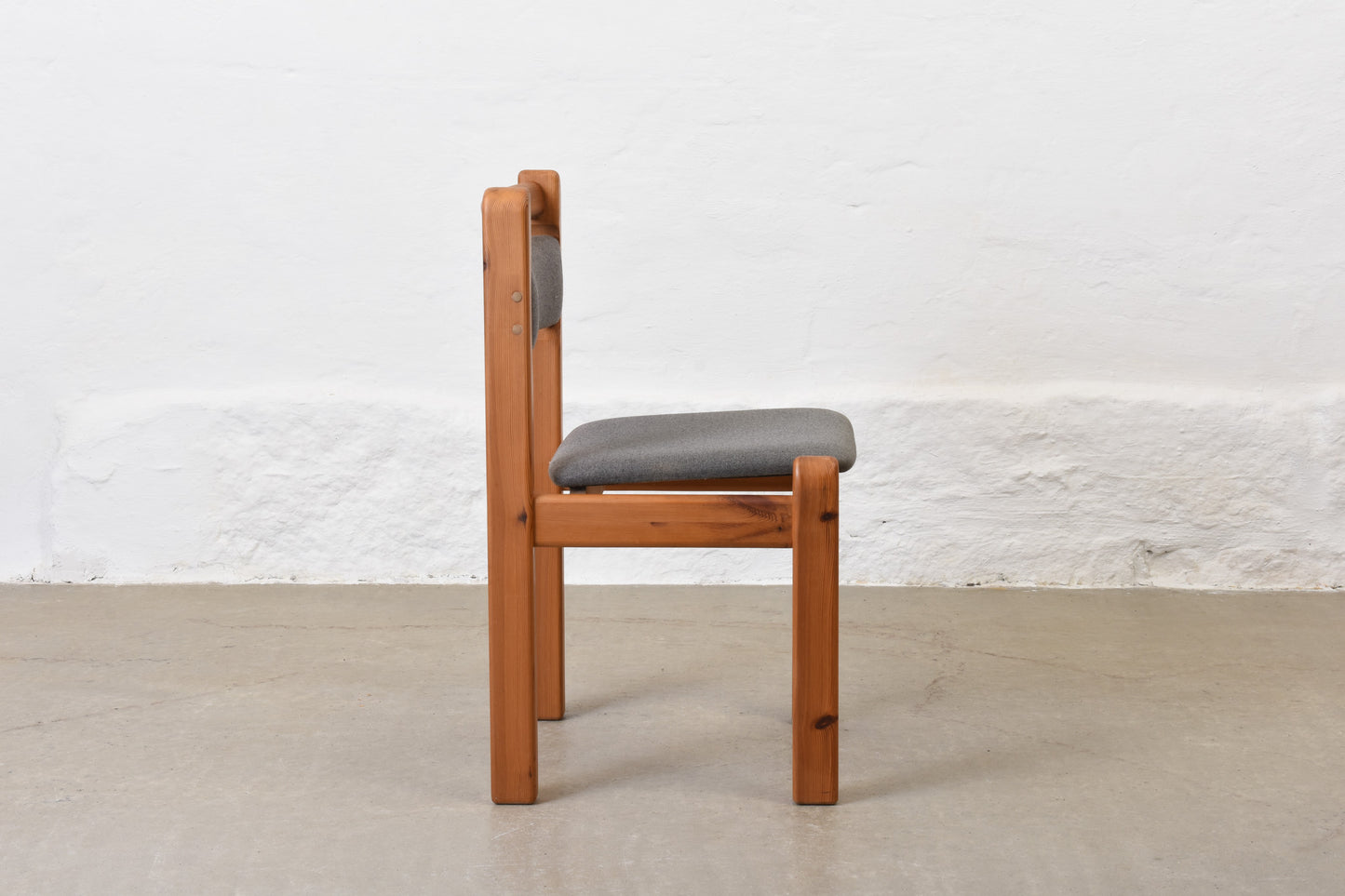 1970s set of four pine chairs by Thorsø