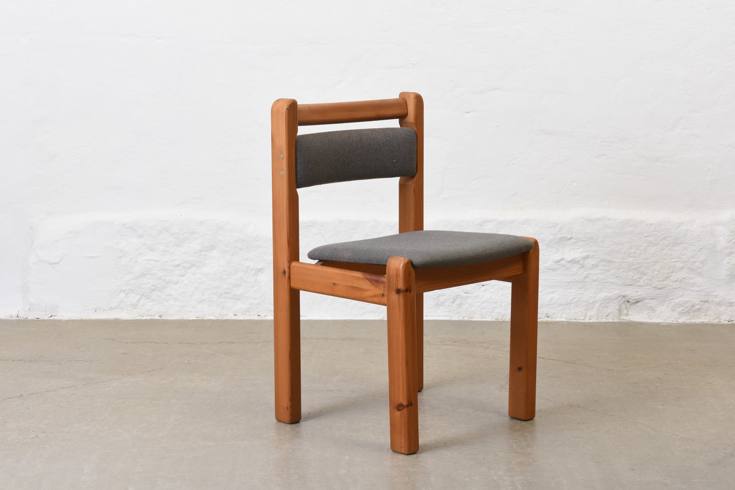 1970s set of four pine chairs by Thorsø