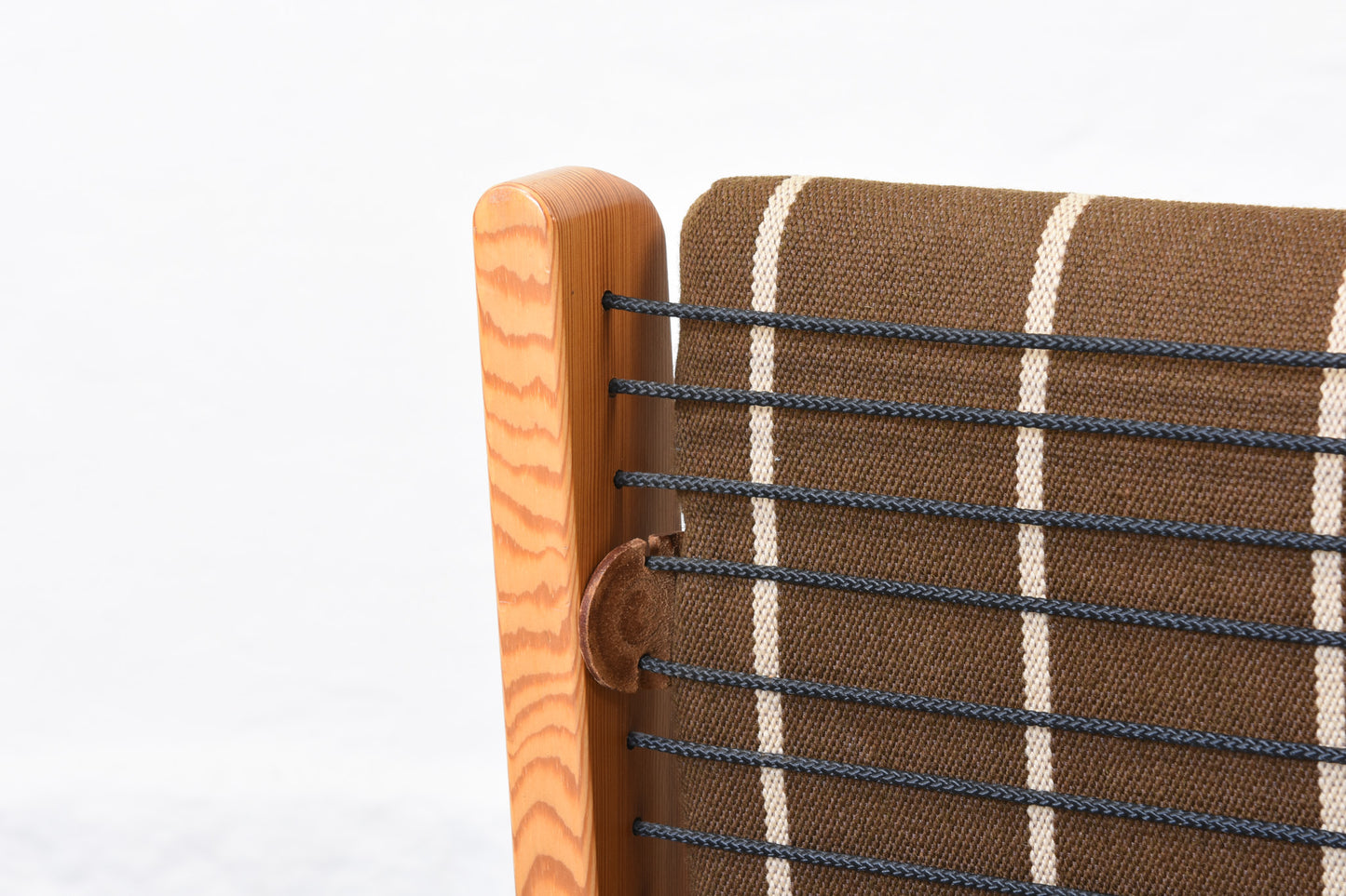 1970s Danish pine + cord dining chair
