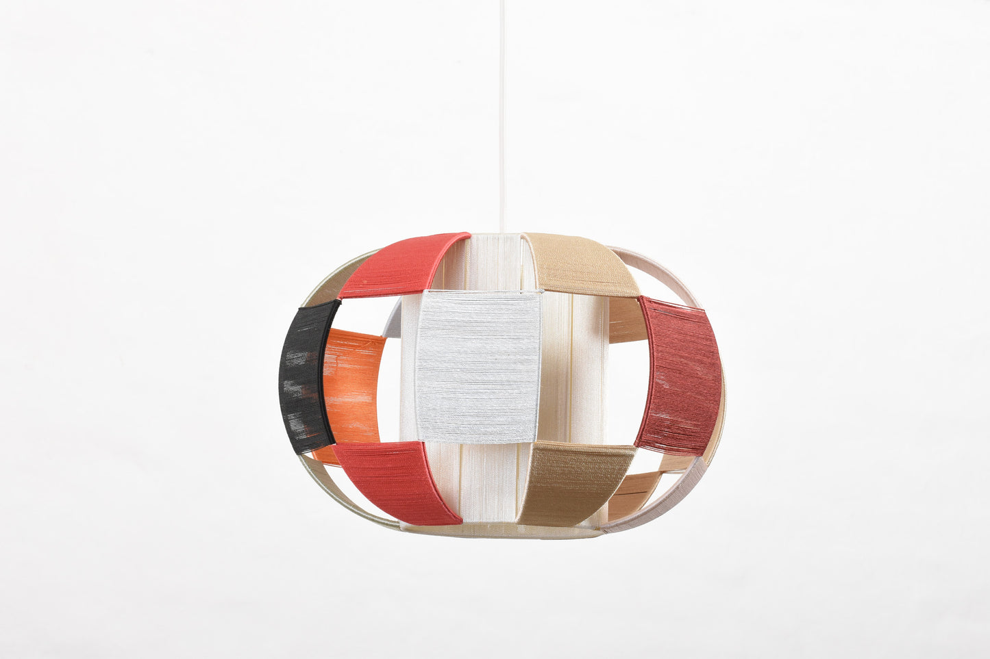 1980s Swedish wire + thread ceiling lamp