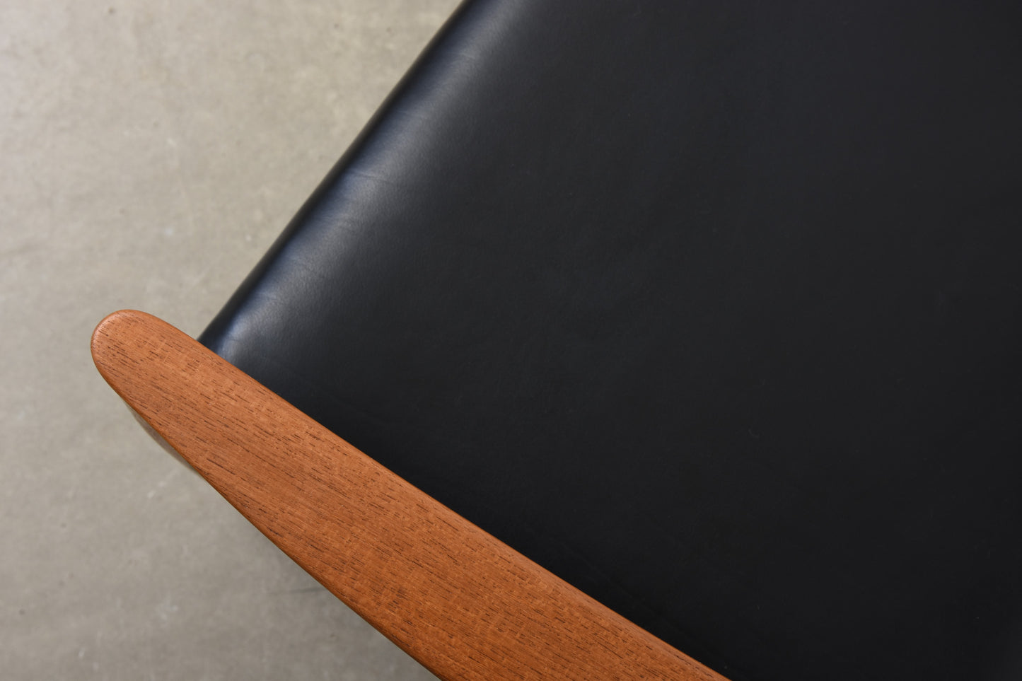 Newly reupholstered: Teak + leather armchair by Willy Schou Andersen