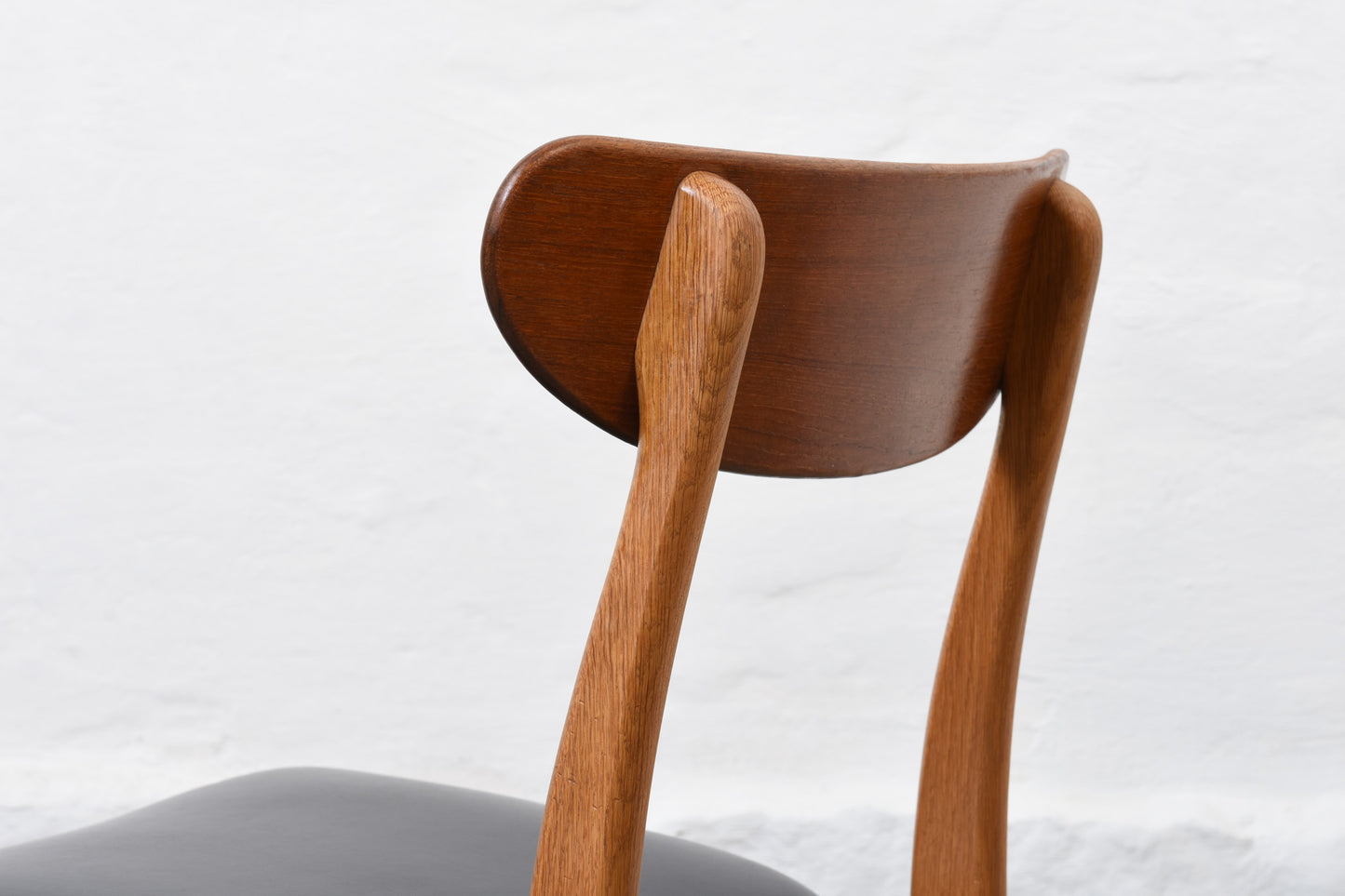 Two available: Model 210 teak + oak chairs by Farstrup