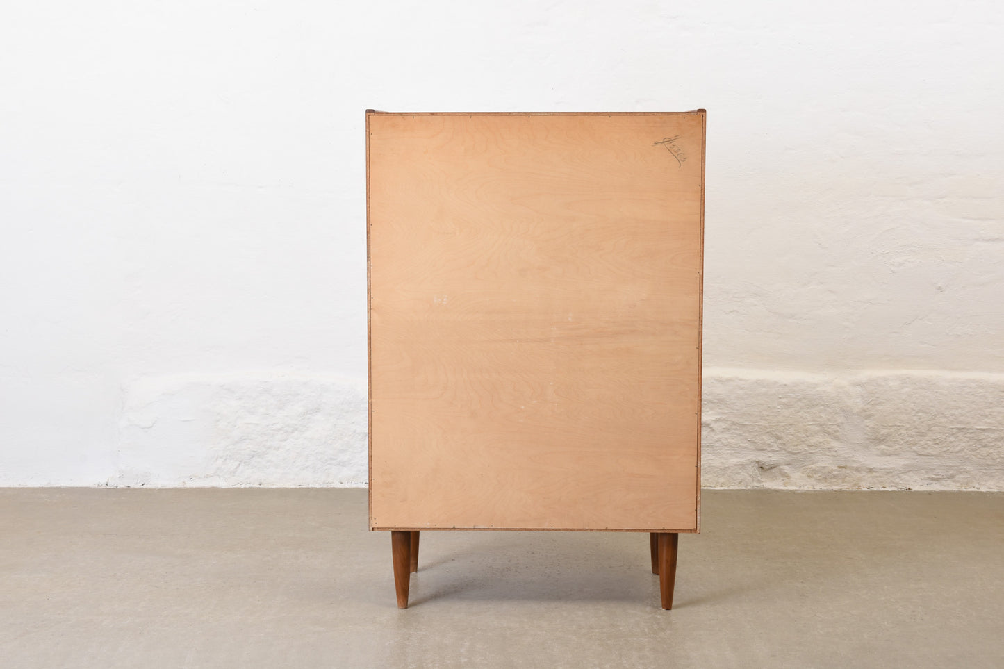 1960s teak chest of drawers with inset handles