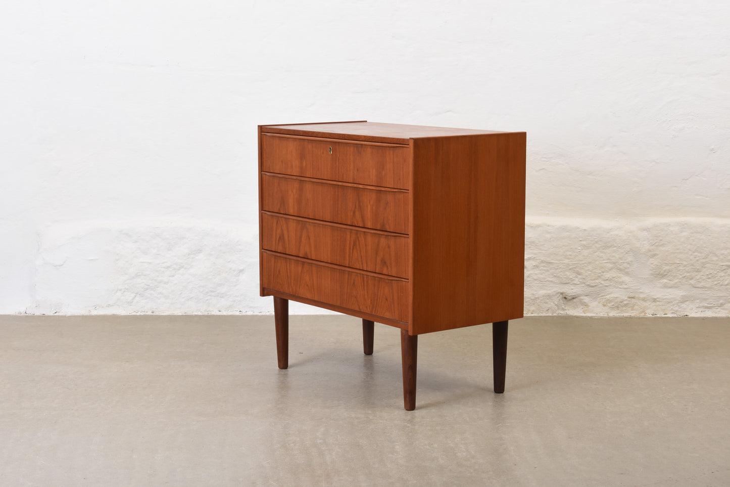 1960s low chest in teak