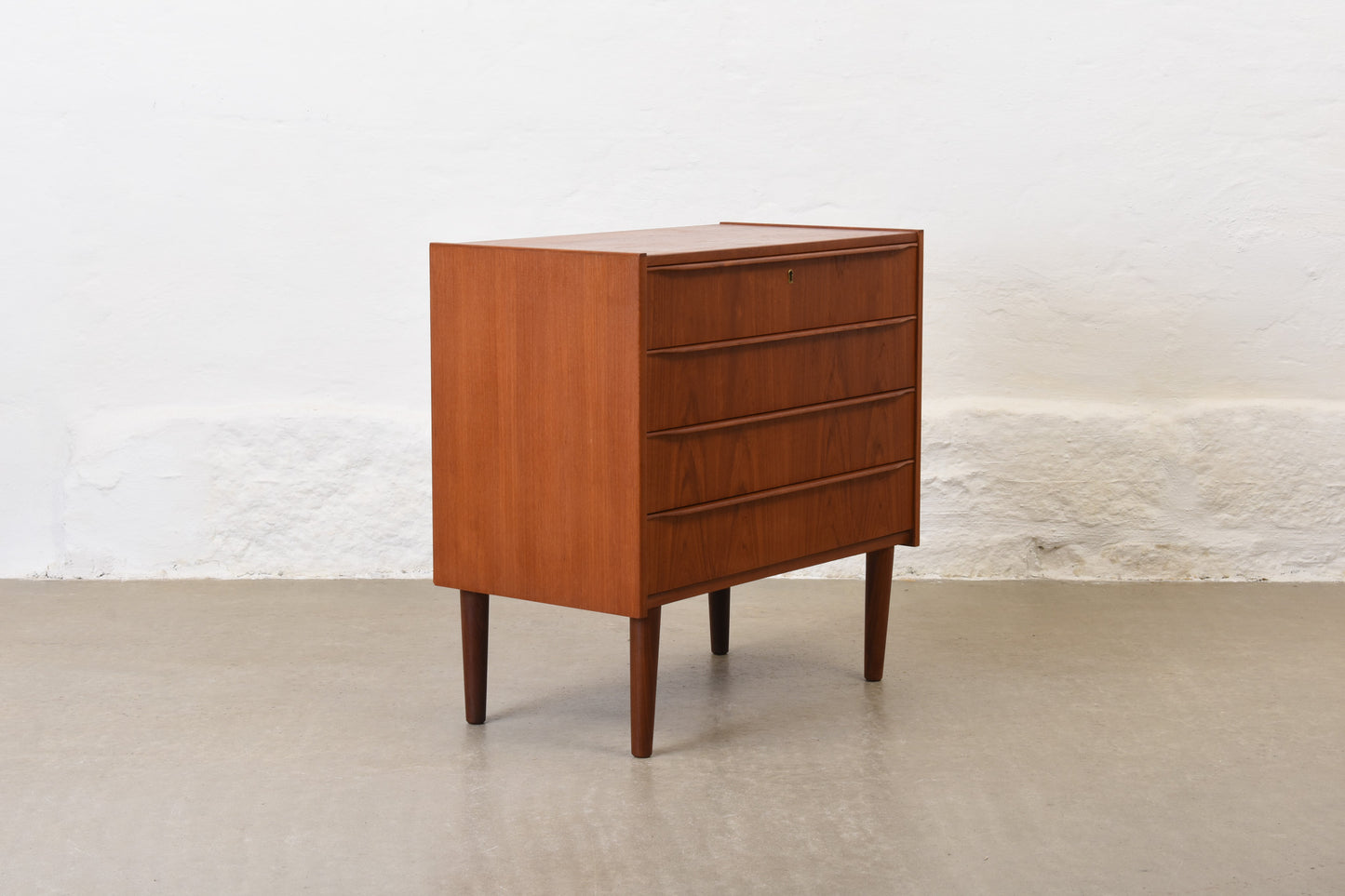 1960s low chest in teak