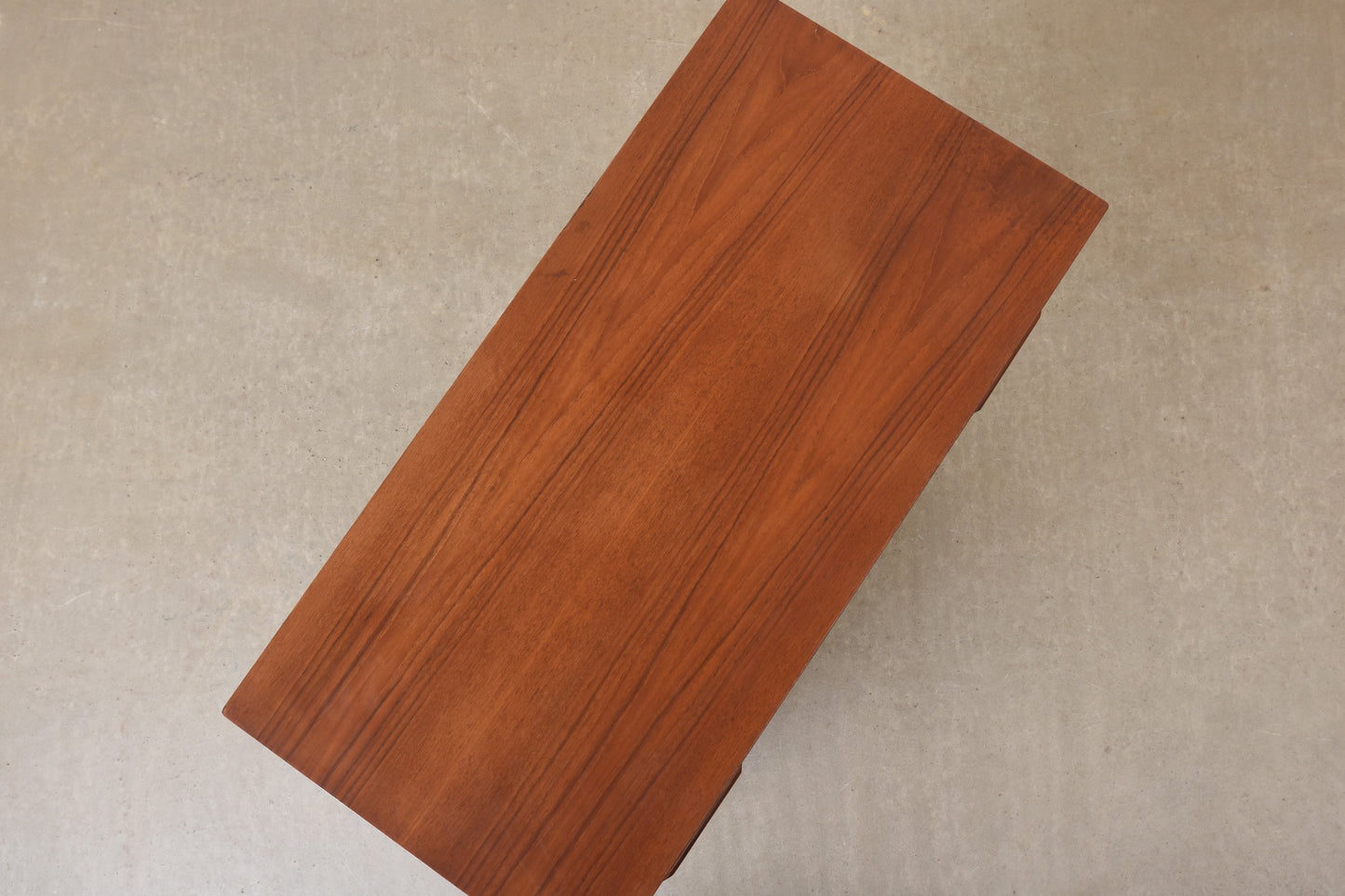 1960s teak chest with lipped handles - 121H cm