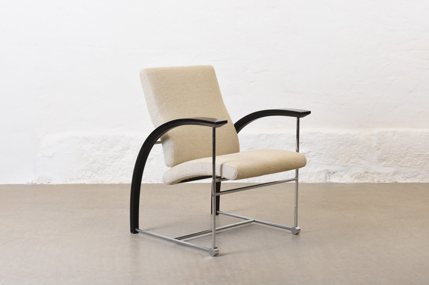 Newly reupholstered: 1990s 'Tres' lounger by Olav Eldøy