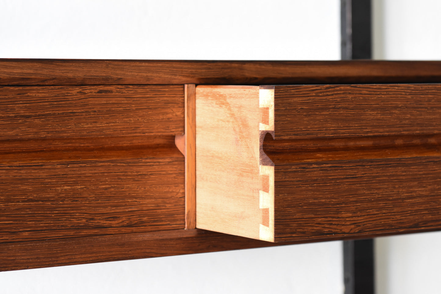 1960s double bay of rosewood Royal shelving