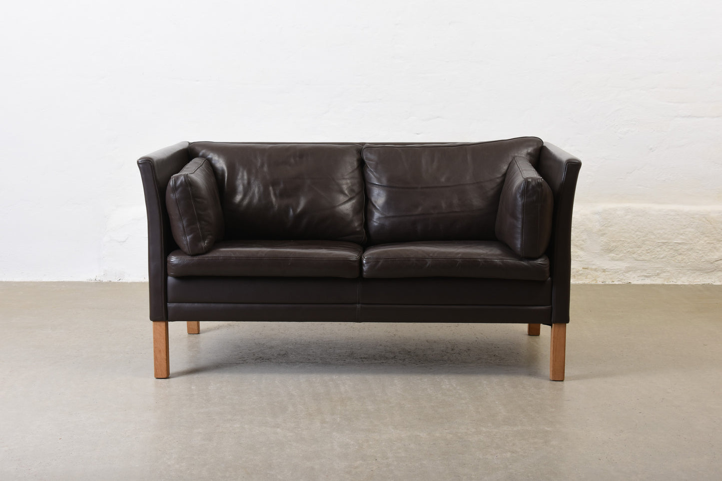Save £150: 1990s leather two seater by Mogens Hansen