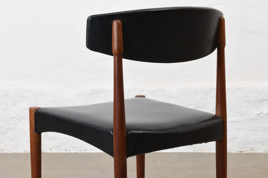 Save up to £210: Set of six teak + vinyl dining chairs