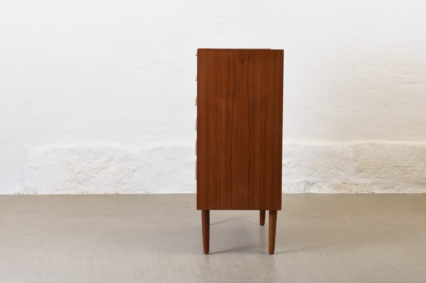 1960s teak chest with lipped handles
