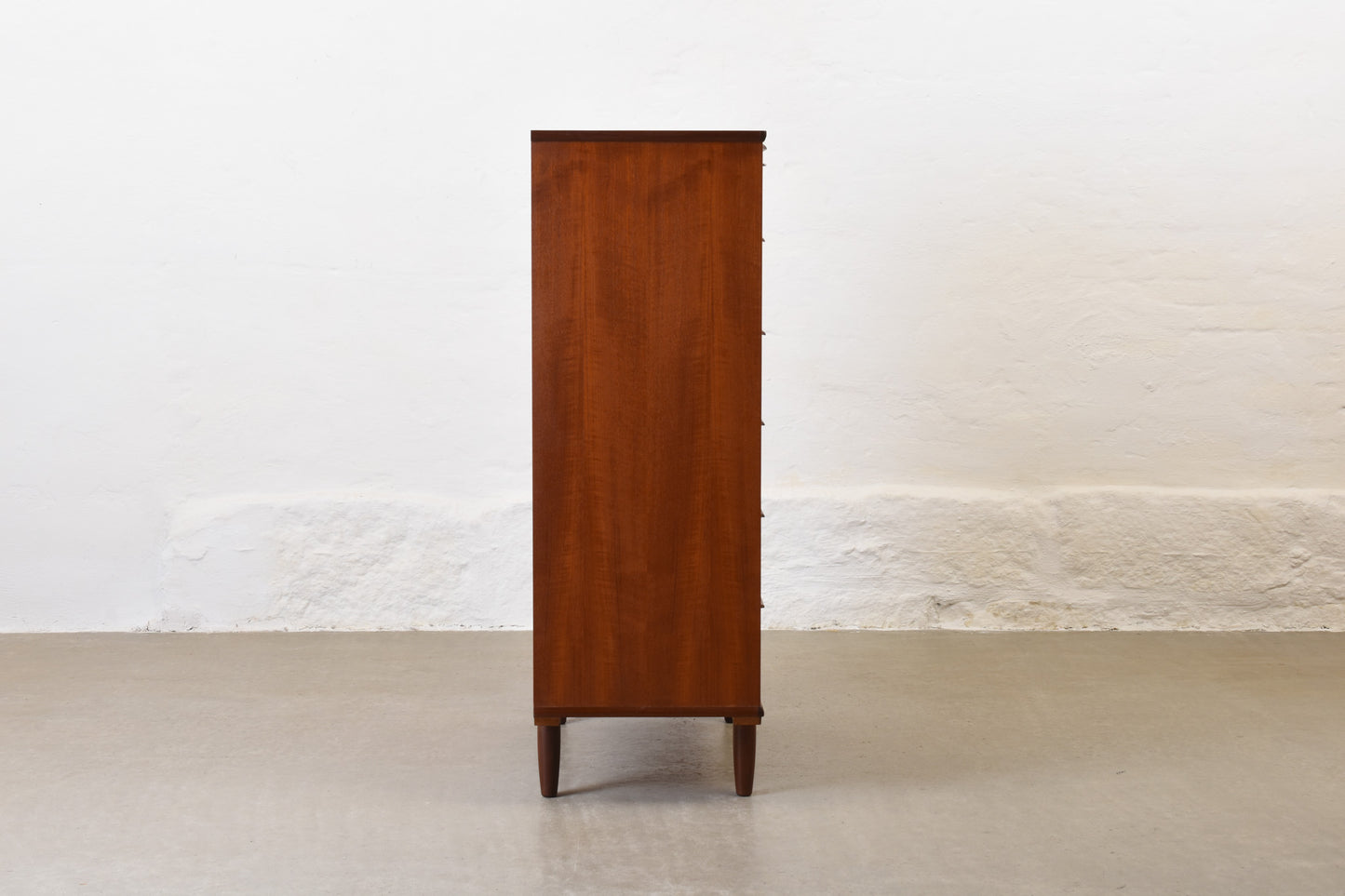 1960s large teak chest with lipped handles no. 1