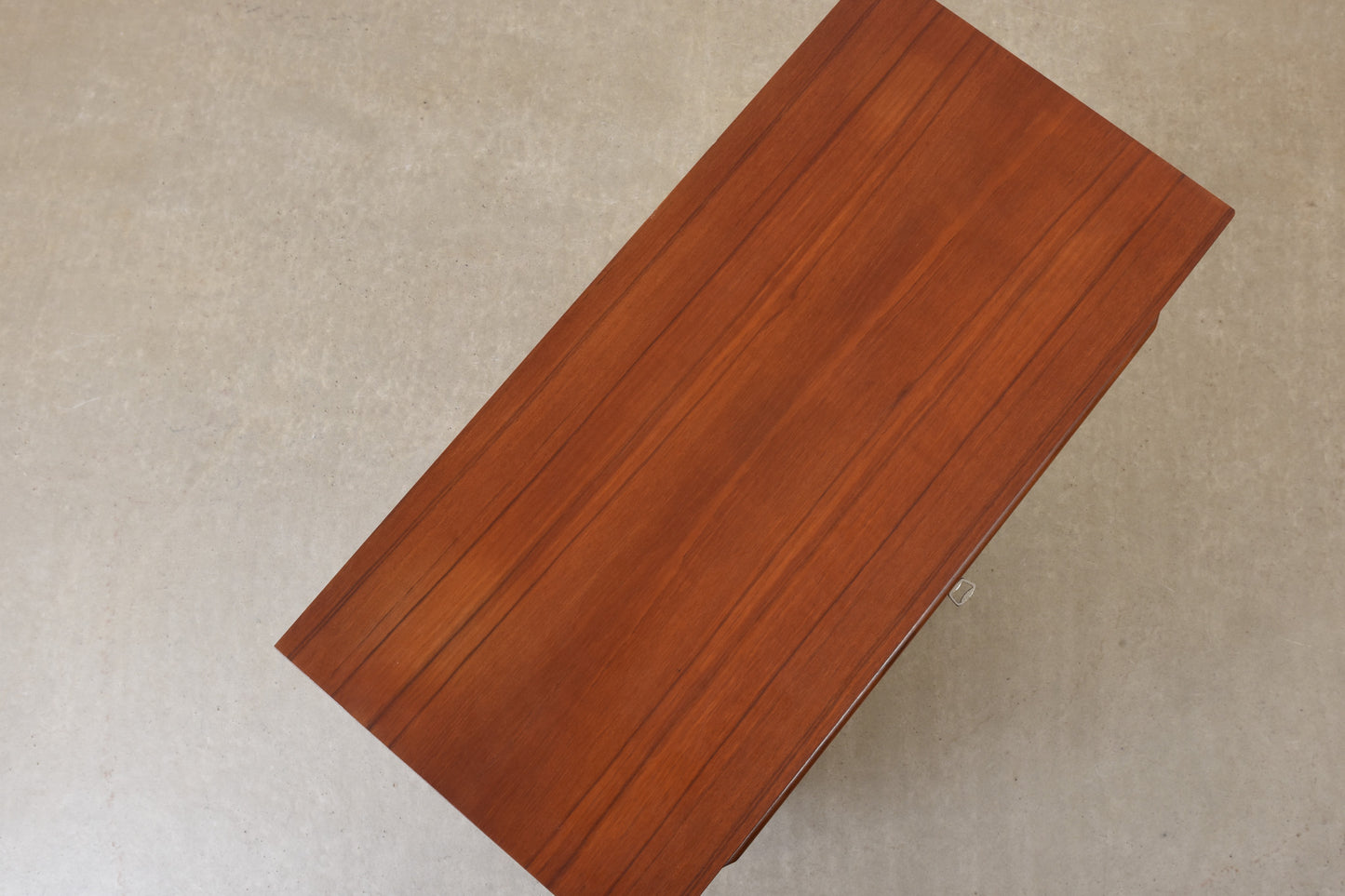 1960s large teak chest with lipped handles no. 1