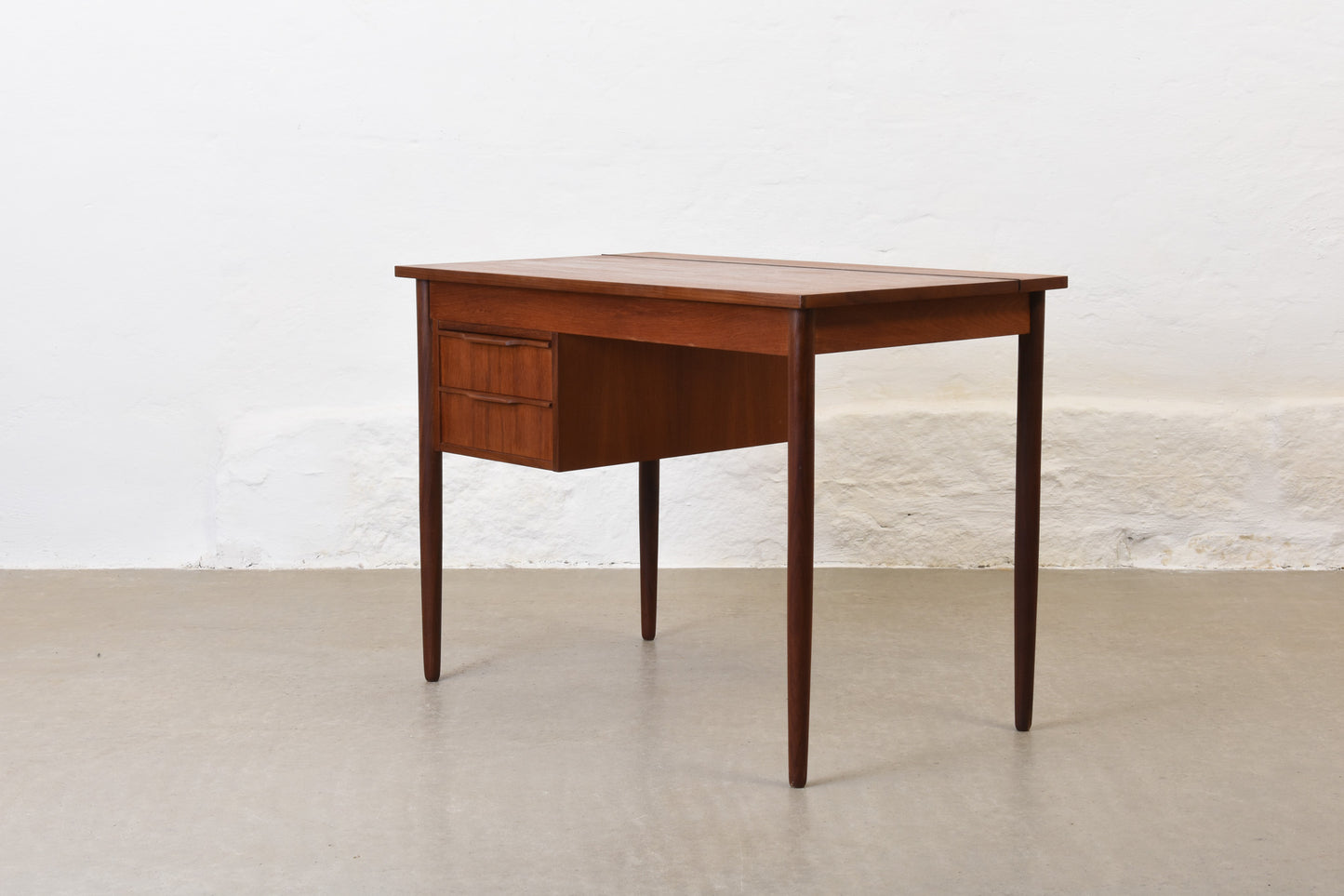 1960s single pedestal teak desk