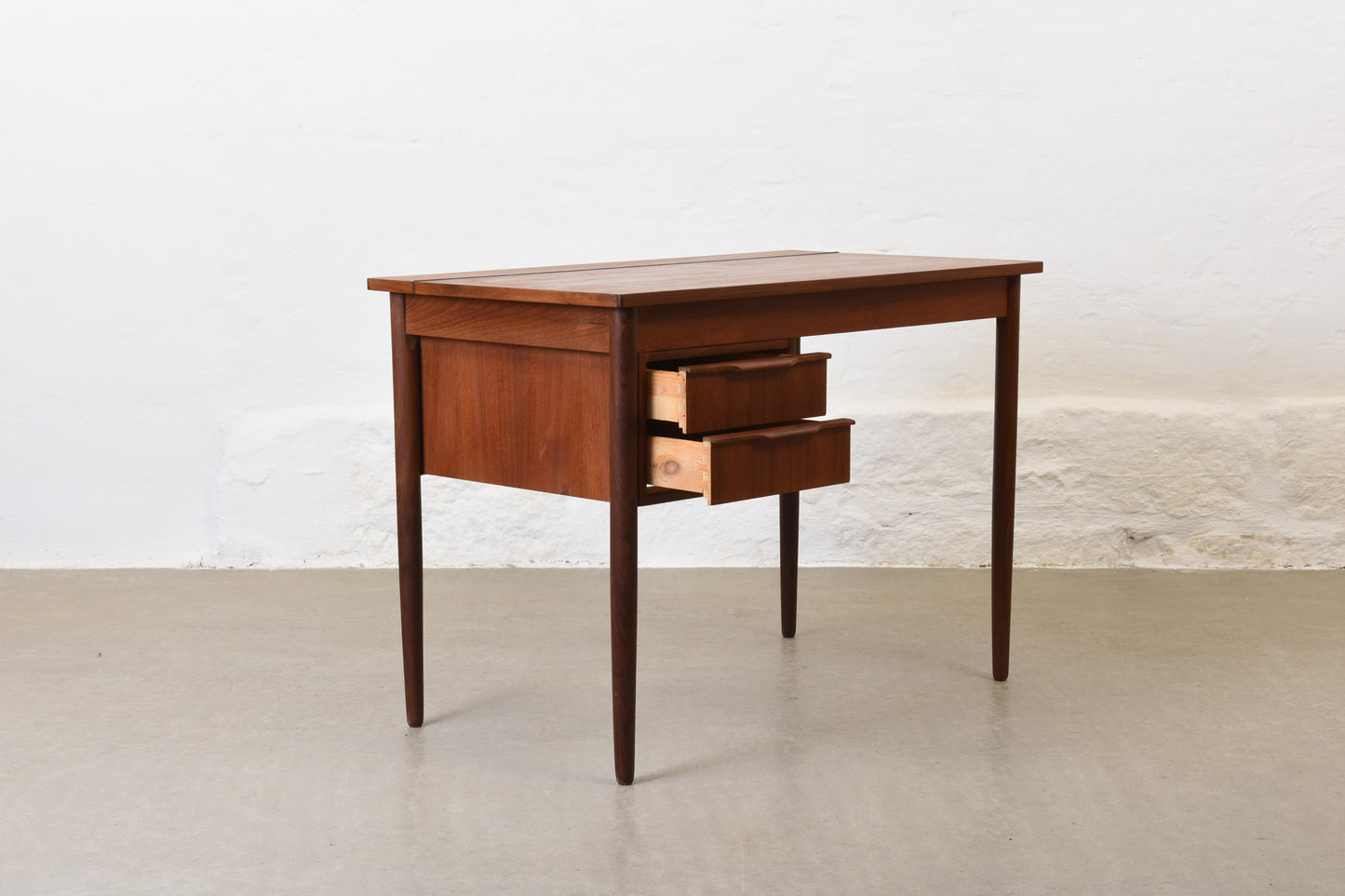 1960s single pedestal teak desk