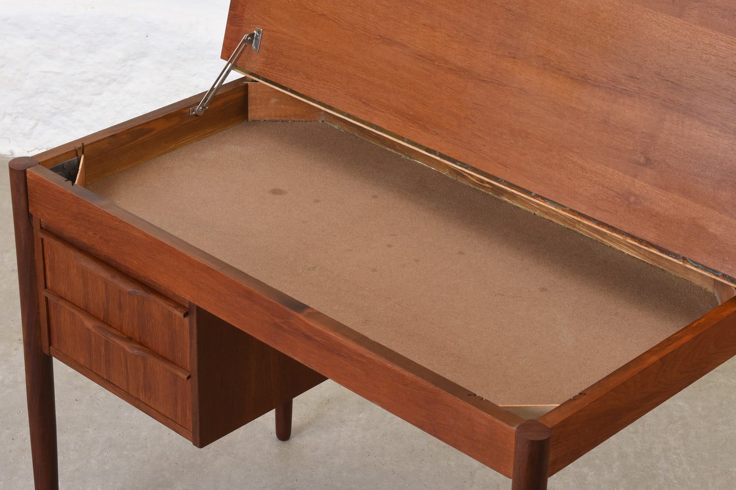 1960s single pedestal teak desk