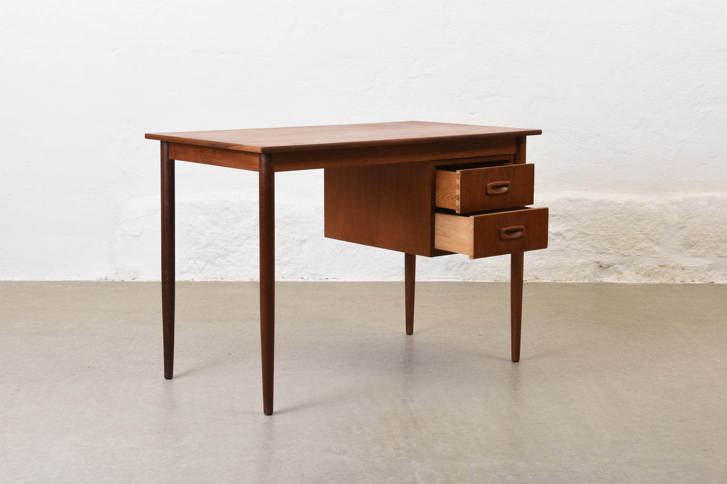 1960s single pedestal teak desk no. 1