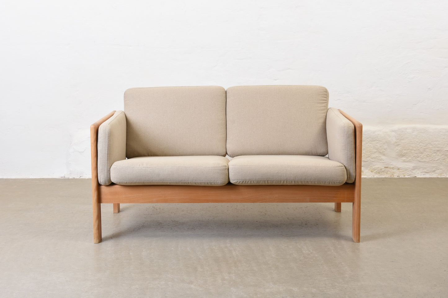 Newly reupholstered: 1970s two seater by Rud Thygesen & Johnny Sørensen