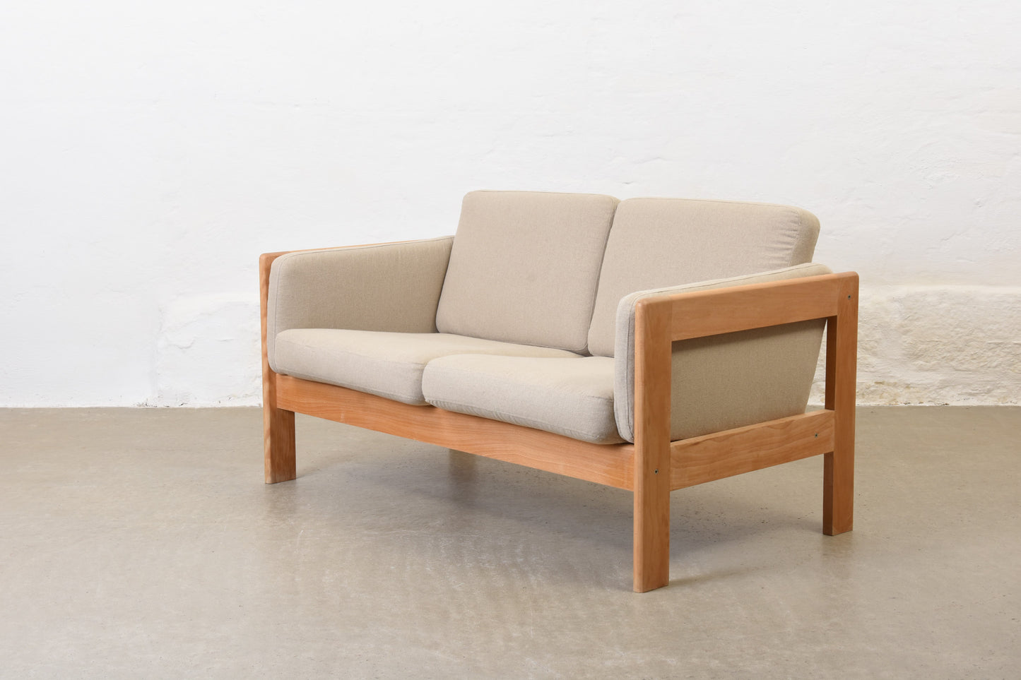 Newly reupholstered: 1970s two seater by Rud Thygesen & Johnny Sørensen