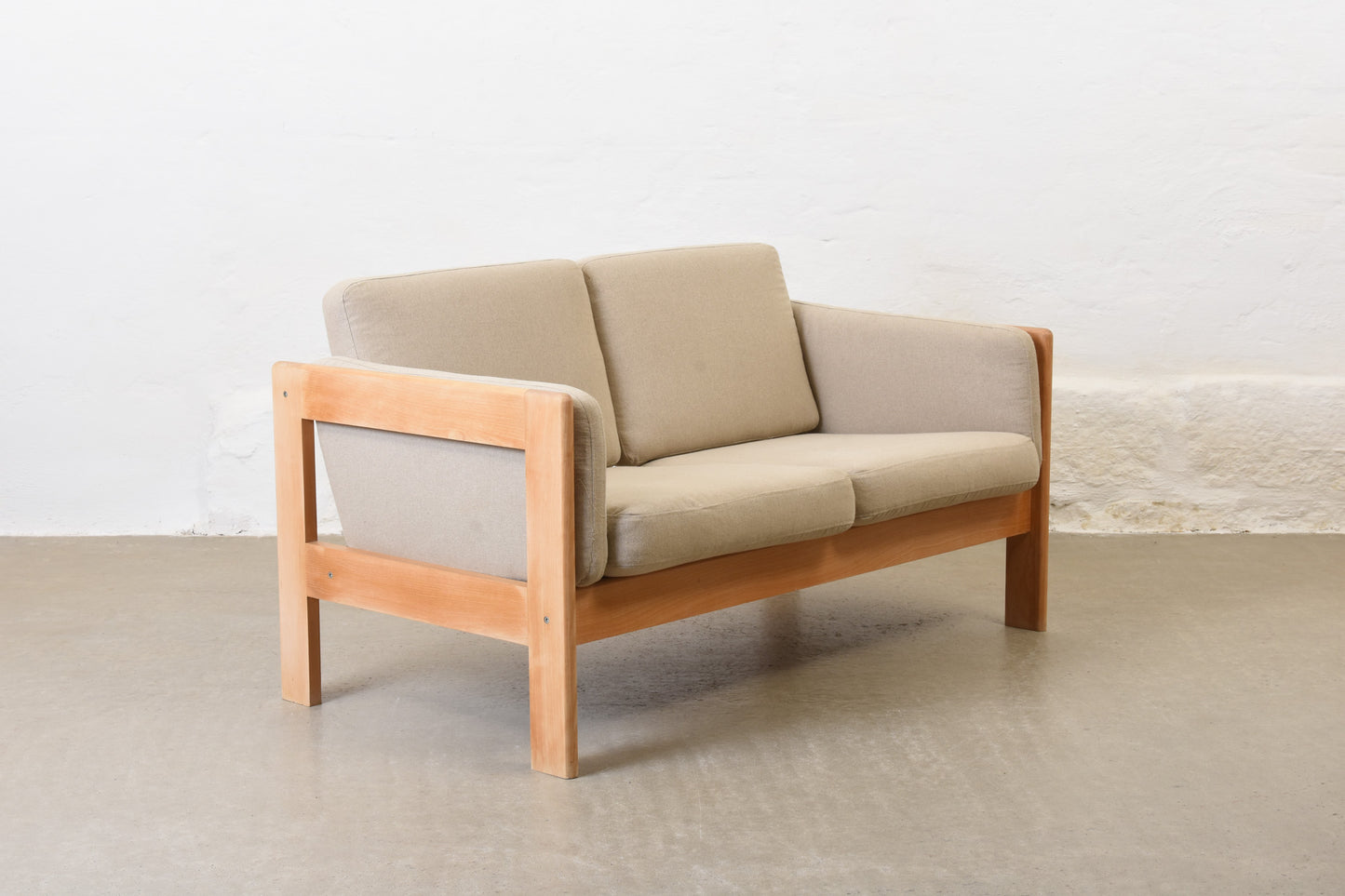 Newly reupholstered: 1970s two seater by Rud Thygesen & Johnny Sørensen