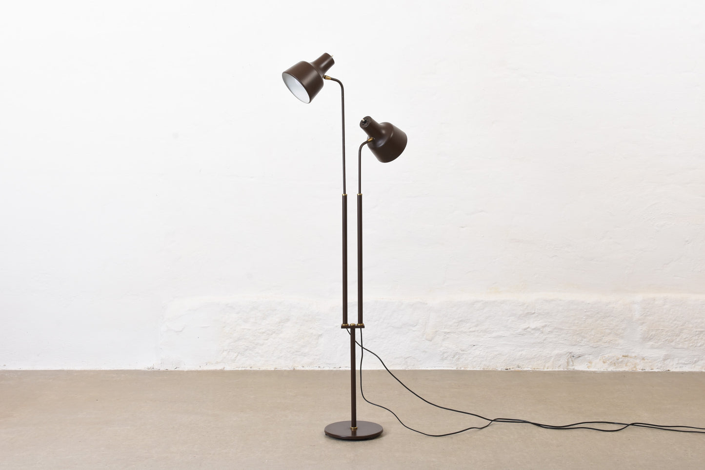 1970s twin-headed floor lamp by Dansa Lamp