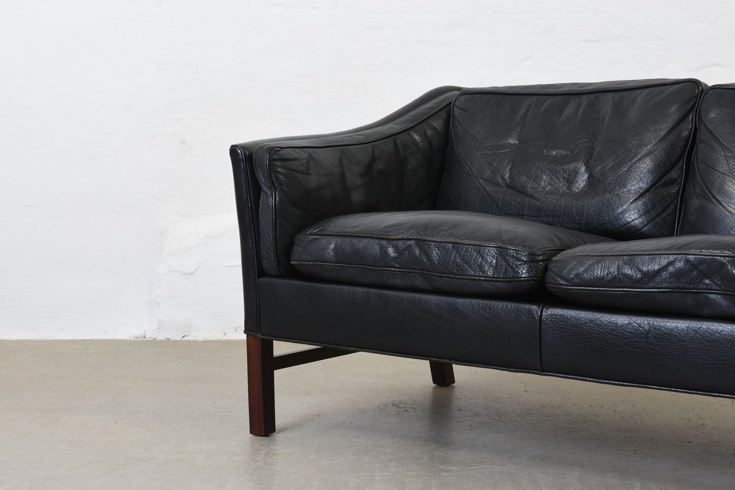 Save £150: 1970s leather two seater by Grandt Design
