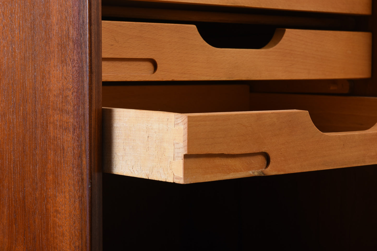 1960s double-fronted archive cabinet in teak