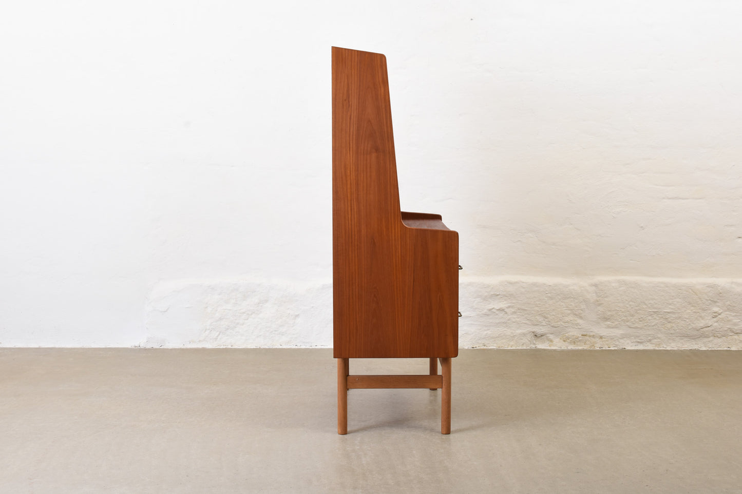 1960s teak secretary with bookshelf