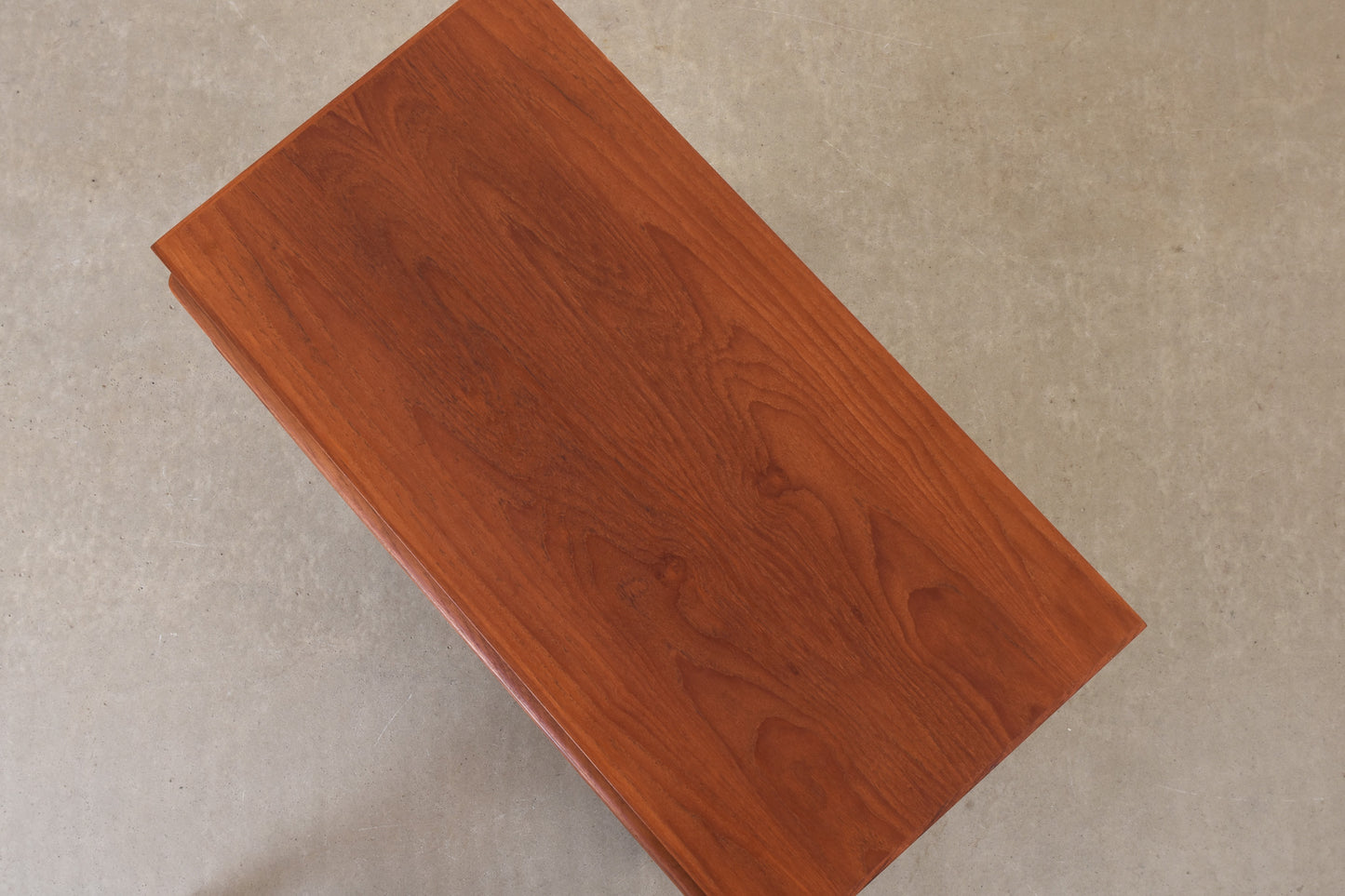 1960s teak chest of drawers with lipped handles - 105H cm