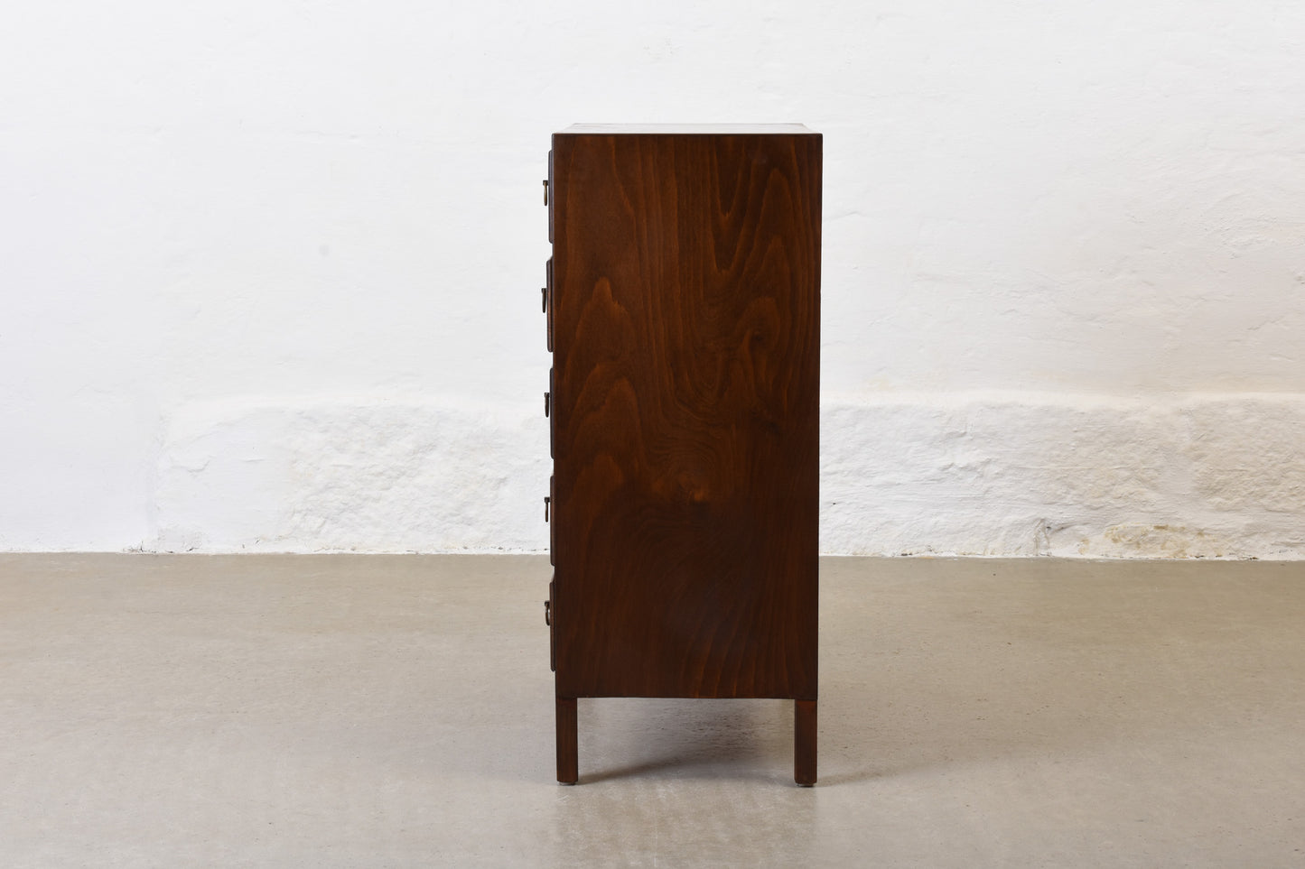1940s chest of drawers in stained birch