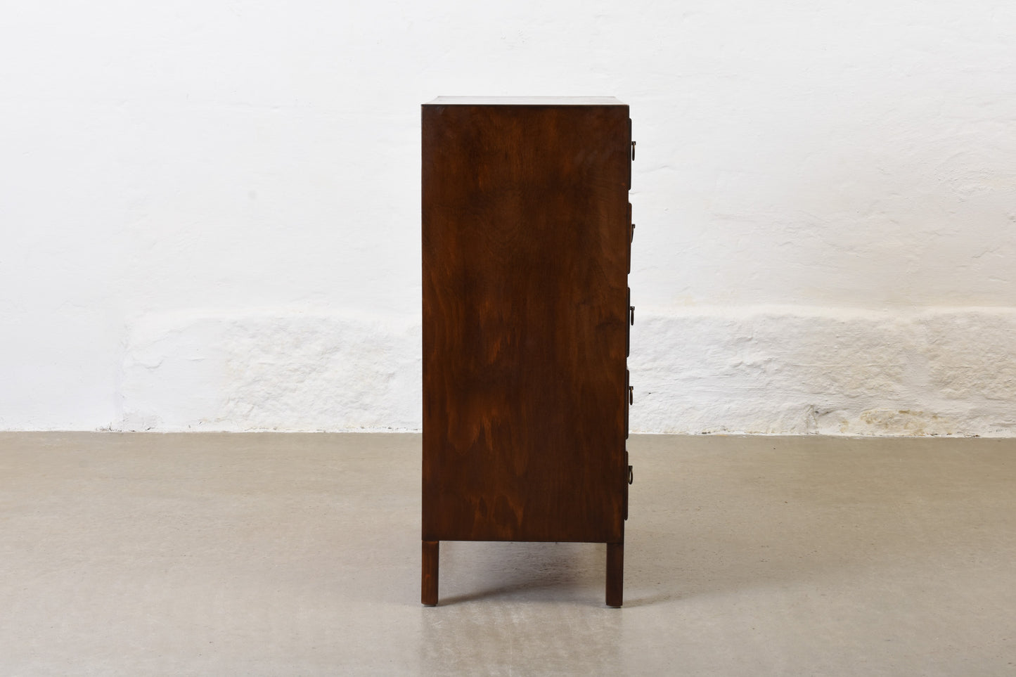 1940s chest of drawers in stained birch