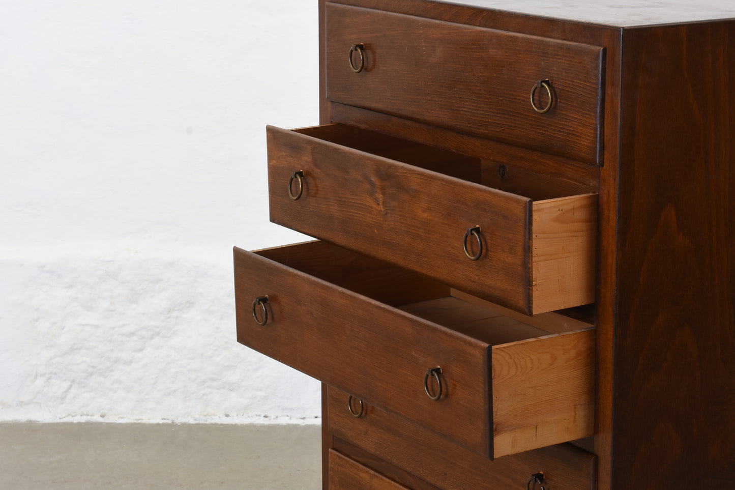 1940s chest of drawers in stained birch