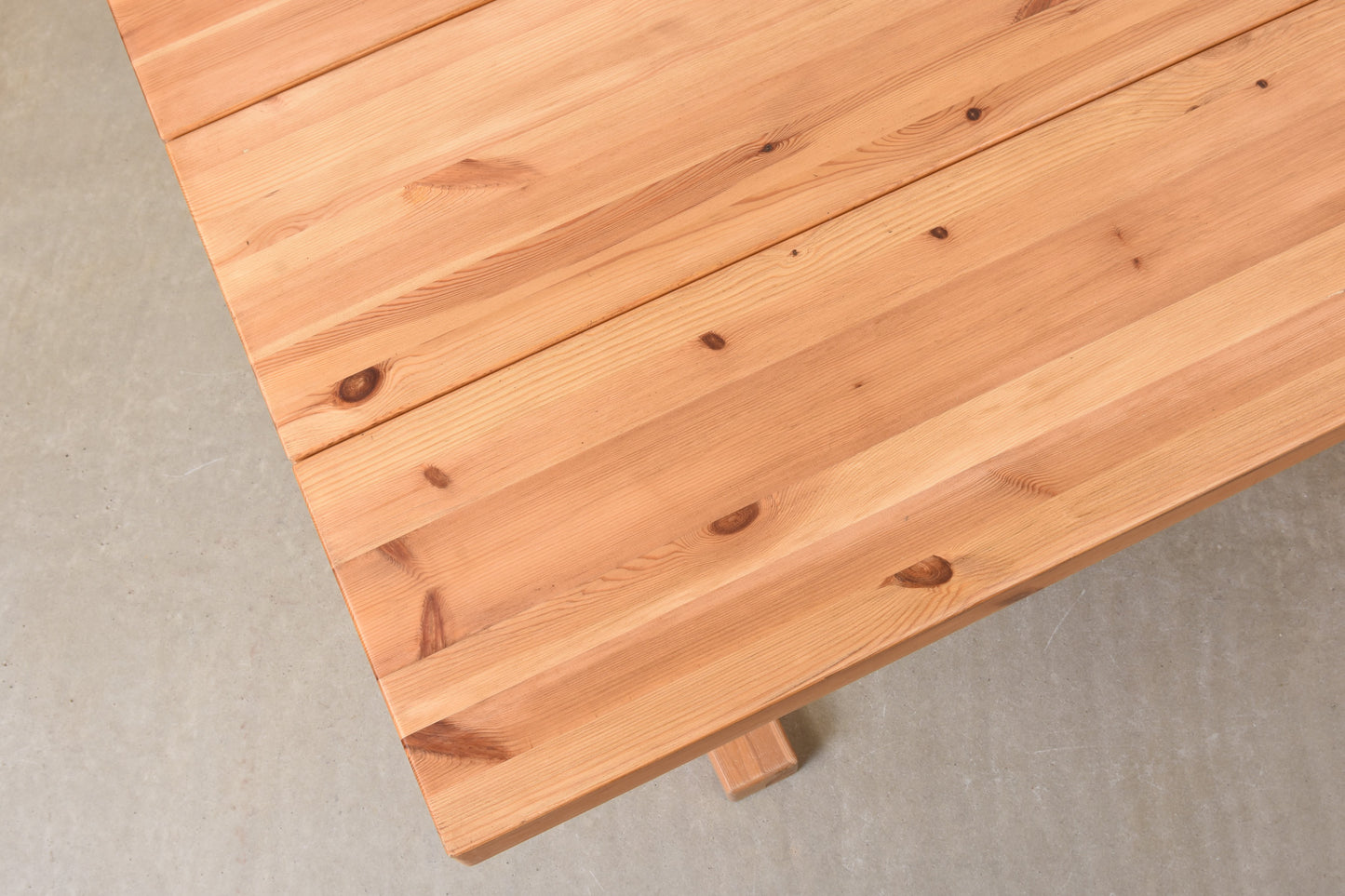 1970s drop-leaf dining table in pine