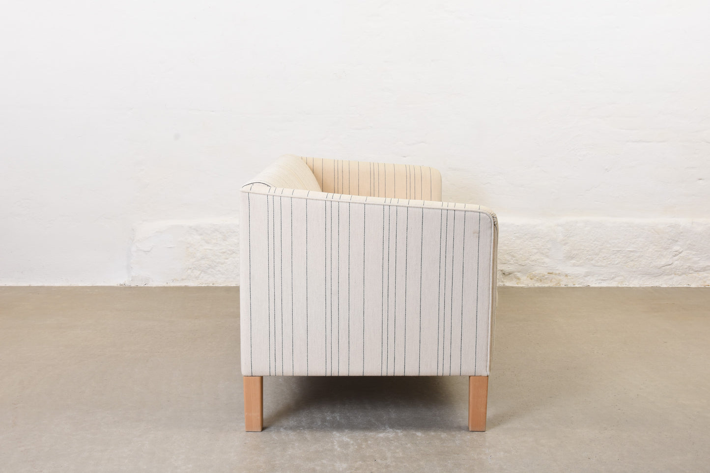 Save £150: 1980s two and a half seater in pinstriped wool