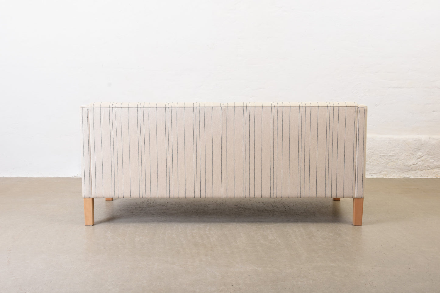 Save £150: 1980s two and a half seater in pinstriped wool