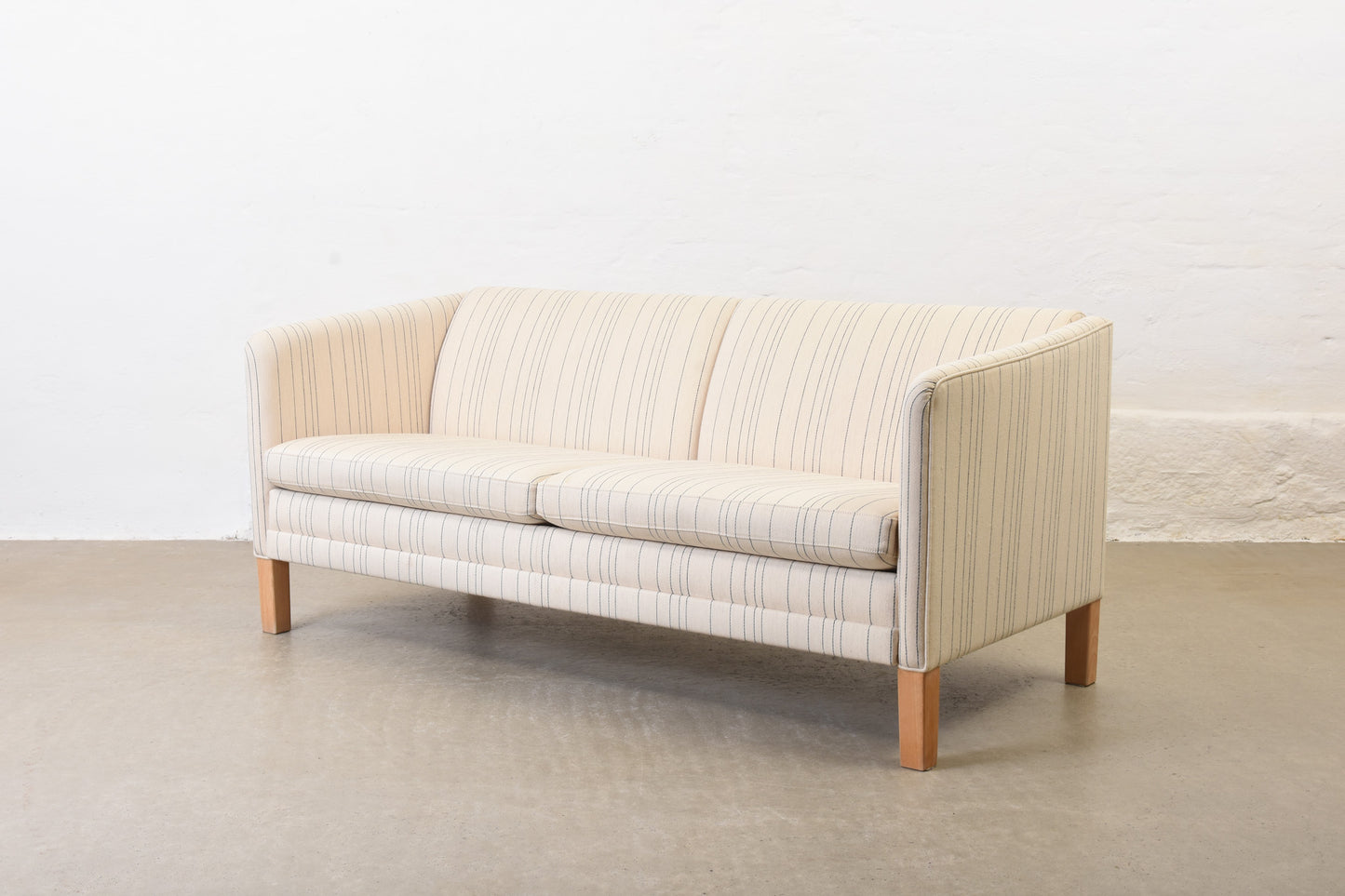 Save £150: 1980s two and a half seater in pinstriped wool