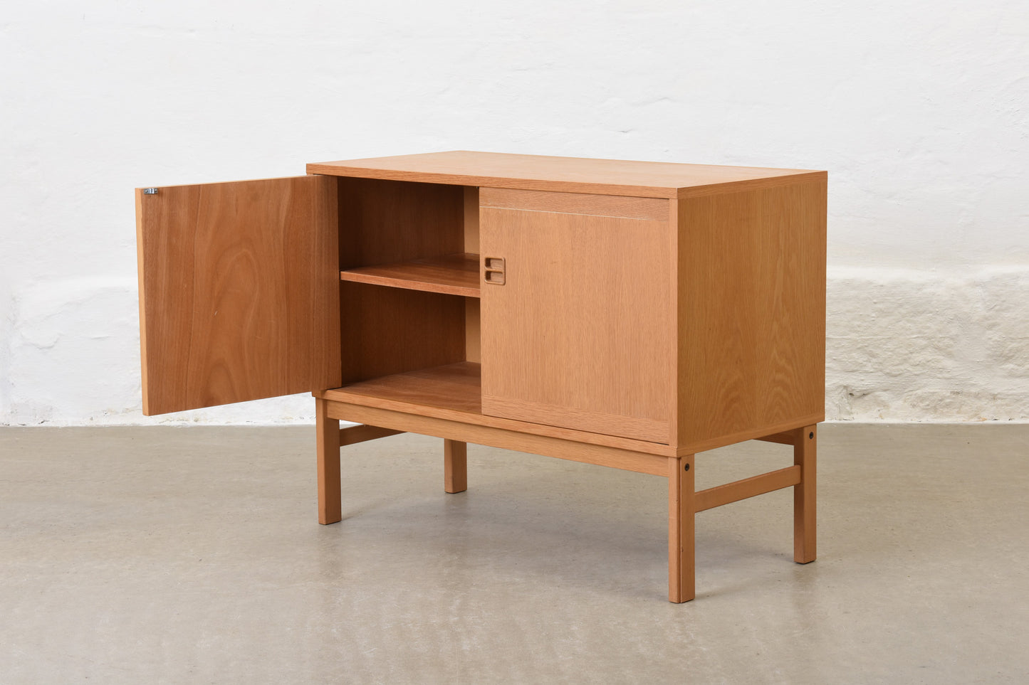 1960s short oak sideboard by Bogeryds Möbelfabrik