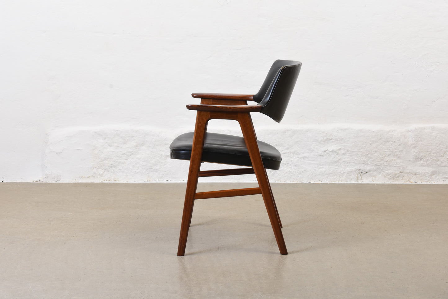 1950s armchair in rosewood + leather by Erik Kirkegaard