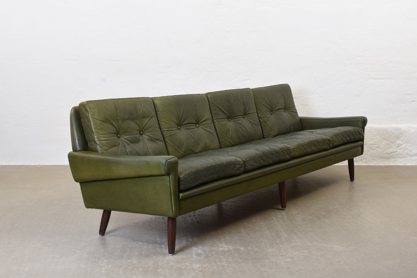 1960s leather four seater by Skippers Møbler