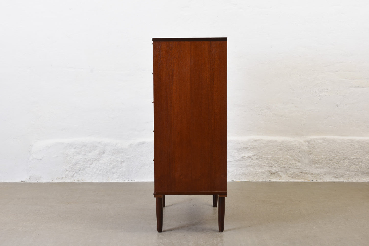 1960s teak chest of five drawers