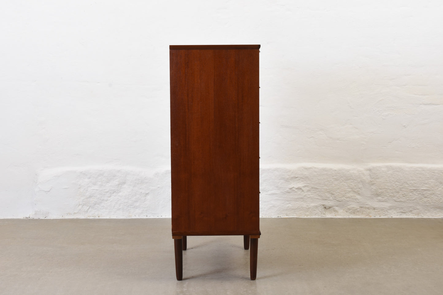 1960s teak chest of five drawers
