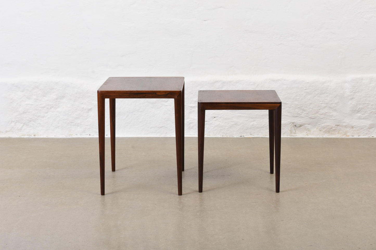 1960s nest of rosewood tables by Severin Hansen