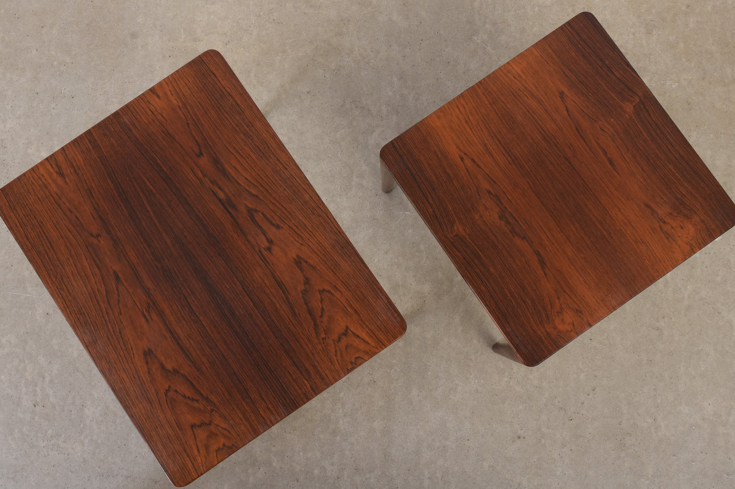 1960s nest of rosewood tables by Severin Hansen