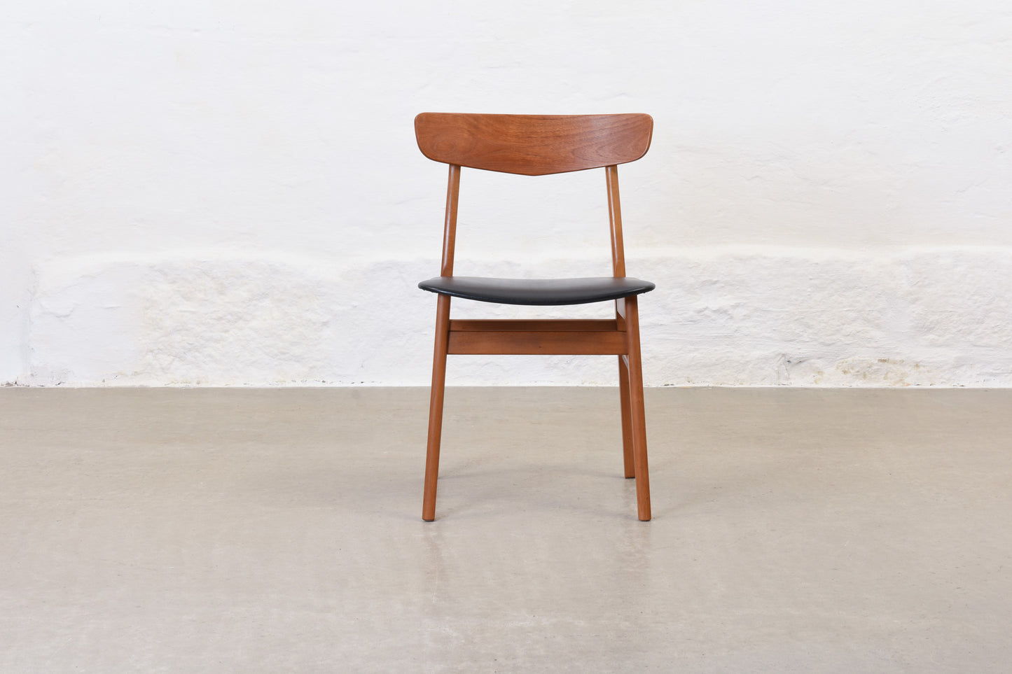Six available: Teak + beech dining chairs by Findahls